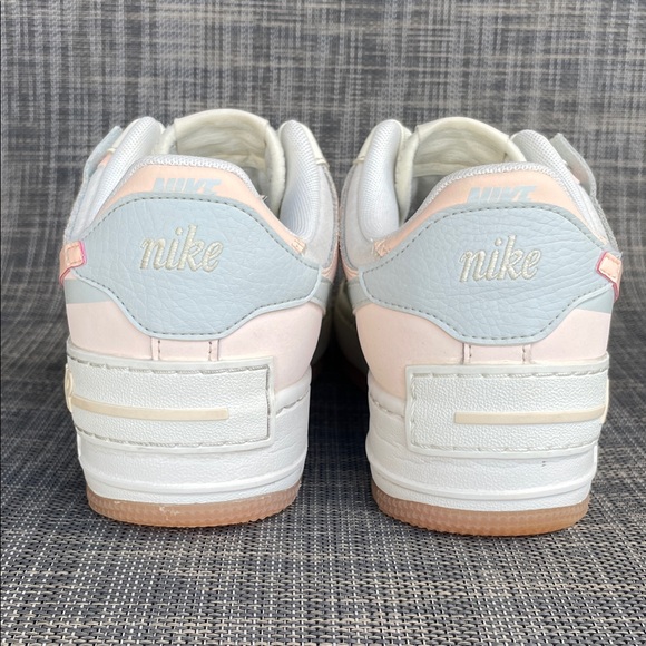 Nike Women's Air Force 1 Shadow 'Coconut Milk Crimson Tint' Lift Sneakers sz 8 - Picture 7 of 12